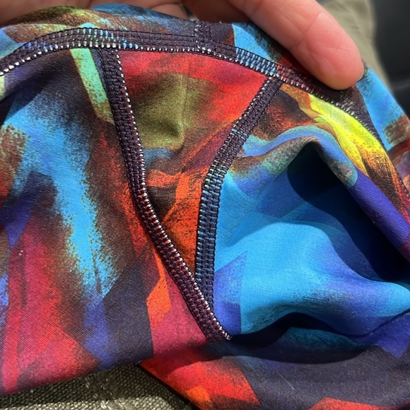 Athleta Colorburst Sonar Compression Leggings UPF 50+ Wicking Multicolor XXS - Picture 9 of 9